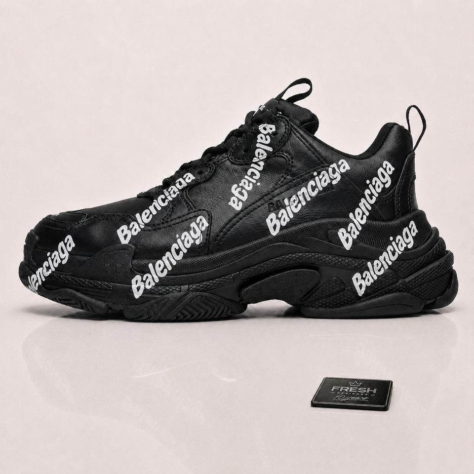 Balenciaga Triple S Monogram Black