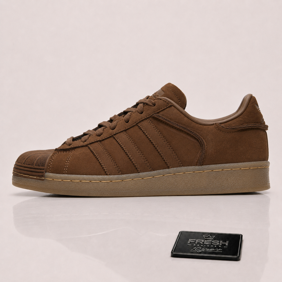ADIDAS ORIGINALS  Brown Superstar 82 Sneakers