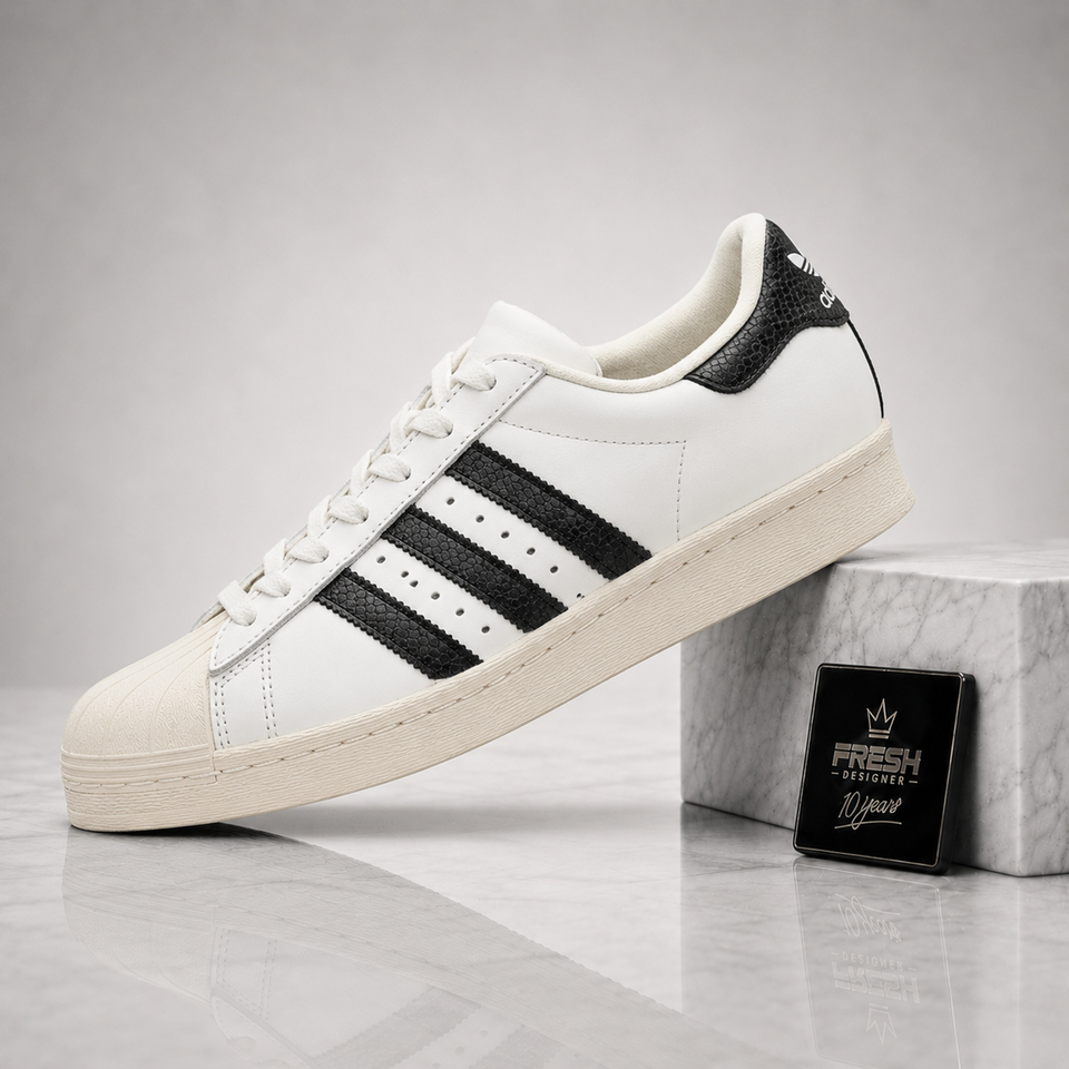 ADIDAS ORIGINALS  White & Off-White Superstar Sneakers