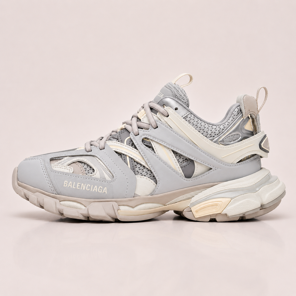 BALENCIAGA  Gray Track LED Sneakers