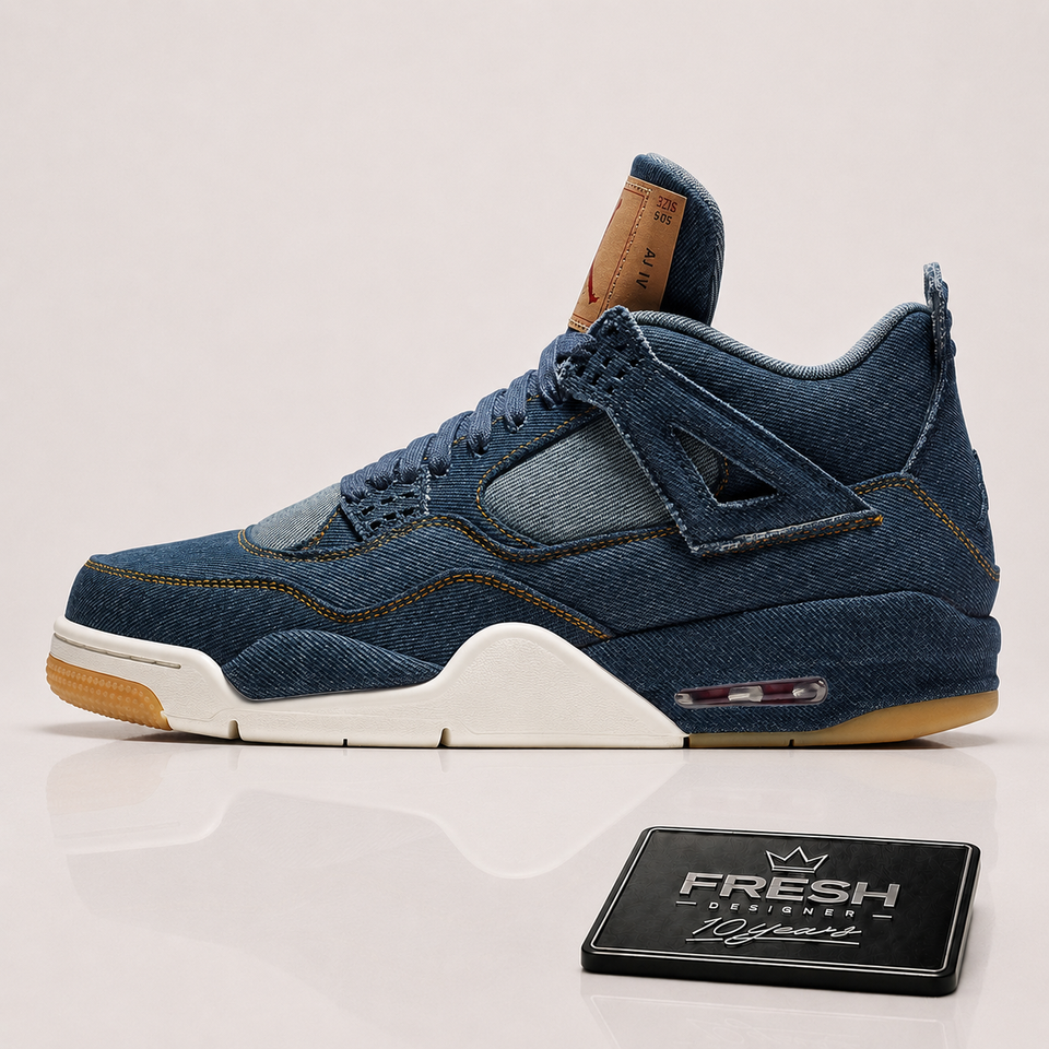 Jordan 4 Retro Levi's Denim (Blank Tag)