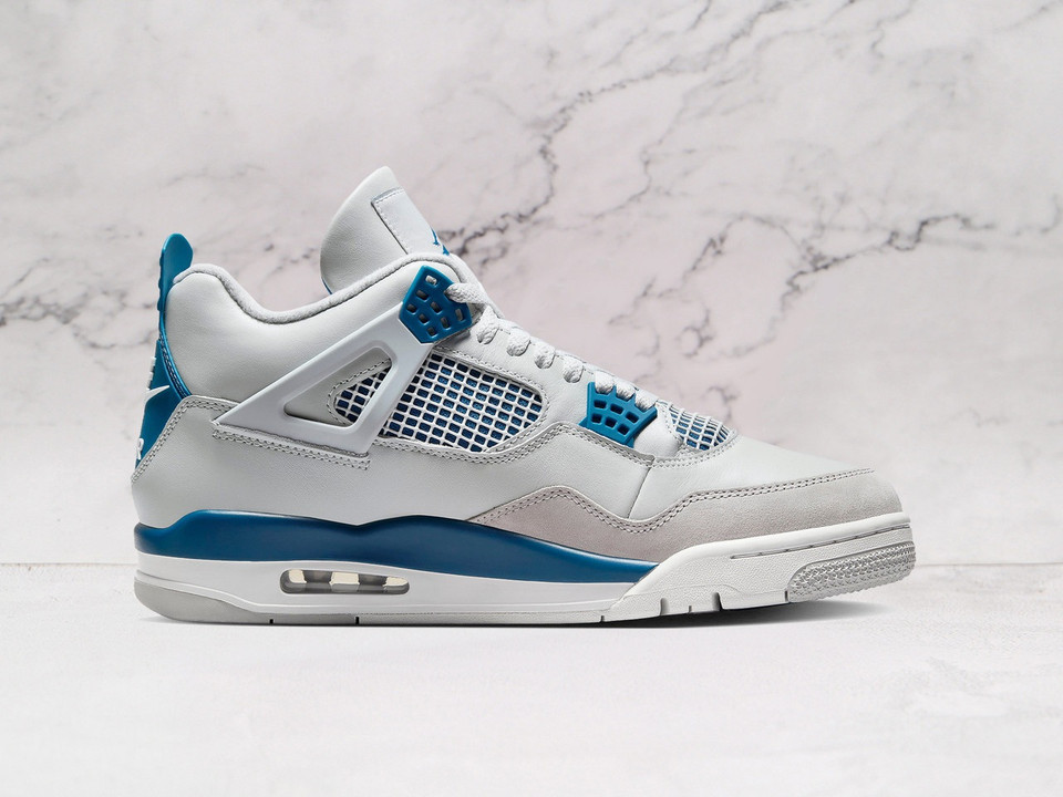Air Jordan 4 Military Blue – Classic TPU Wings & Mesh Paneling Air Jordan 4 Military Blue – Classic TPU Wings & Mesh Paneling