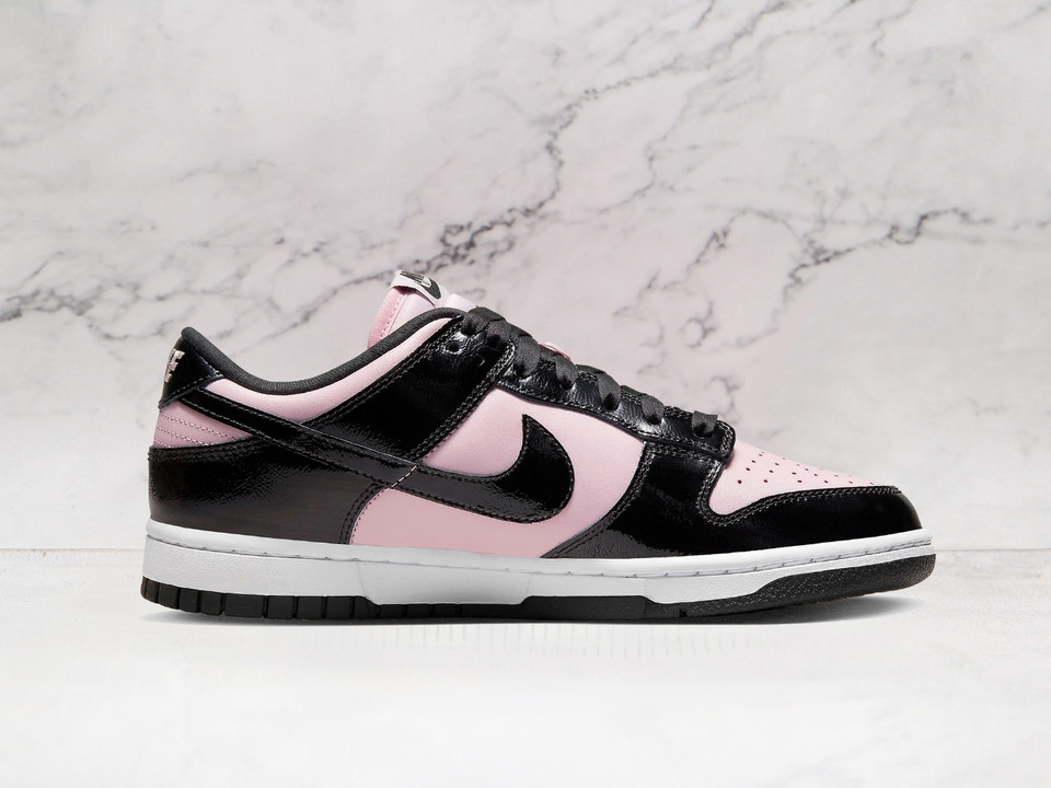 Pink Foam Nike Dunk Low medial view with white midsole