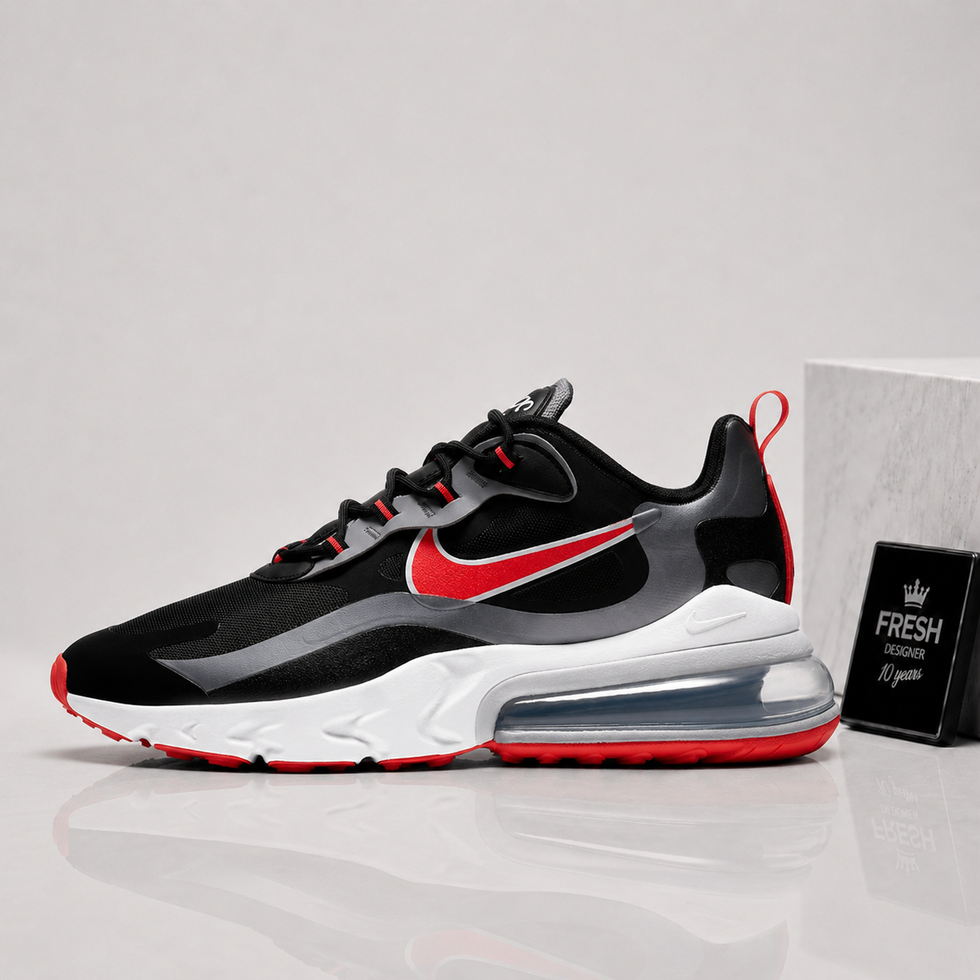 Air max 270 React Black Bright Crimson