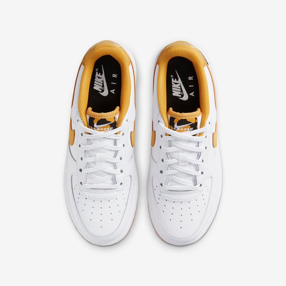 Air force 1 Lv8 Dual swoosh White wheat