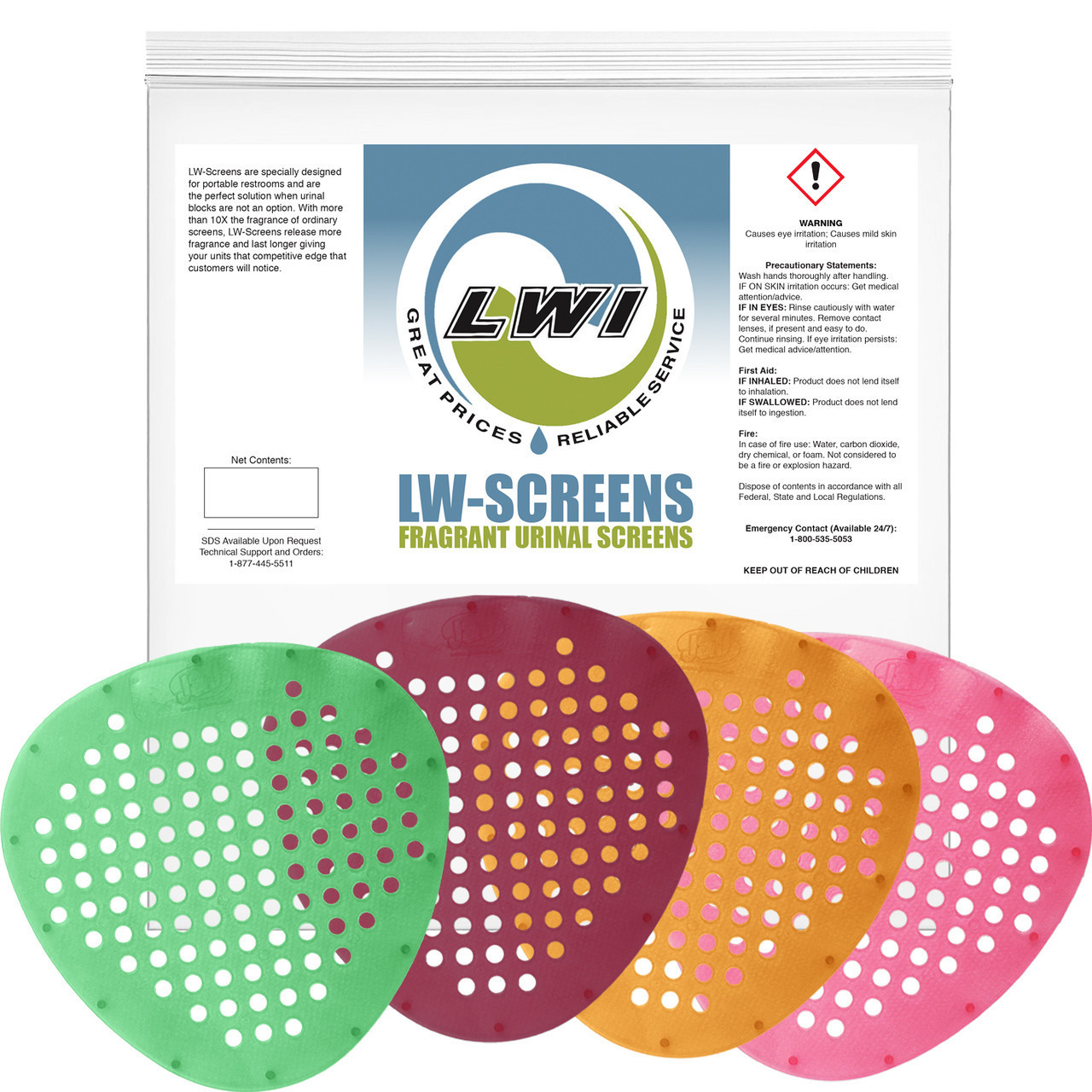 LW-Urinal Screens  24 pack  Fresh and Clean