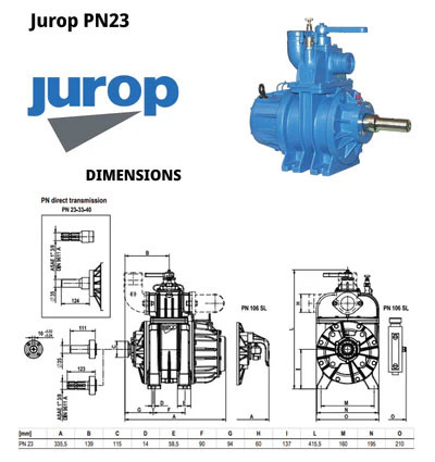 Jurop PN23 Vacuum Pump | Rotary Vane Pump for Liquid Waste