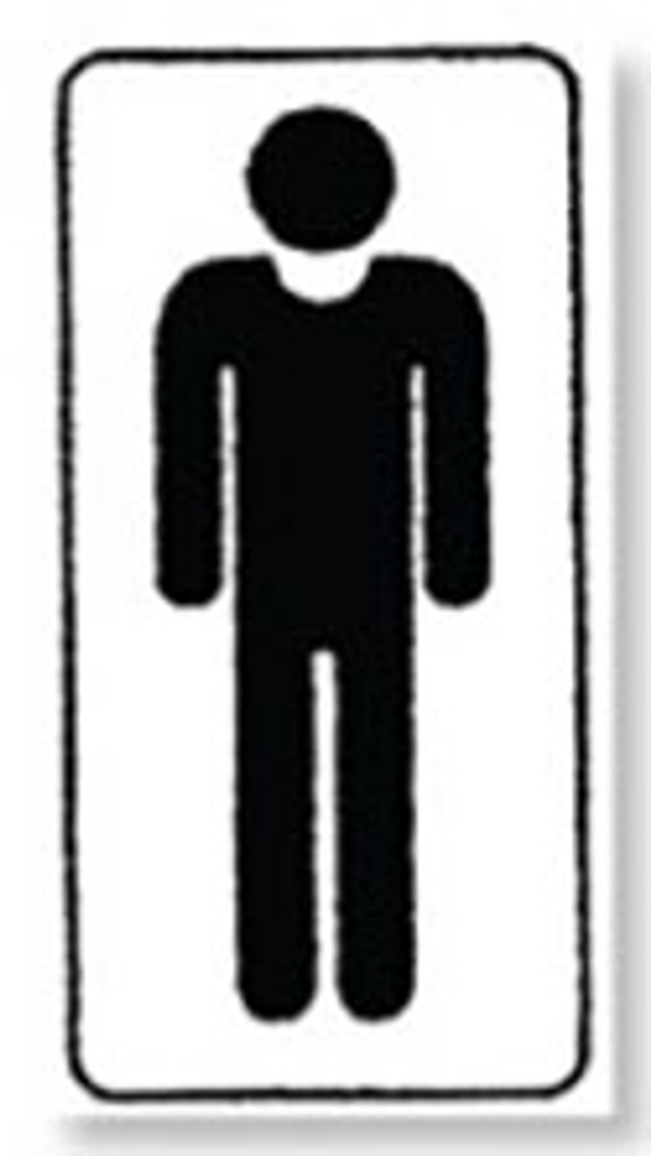 Restroom Decals | Man Graphic