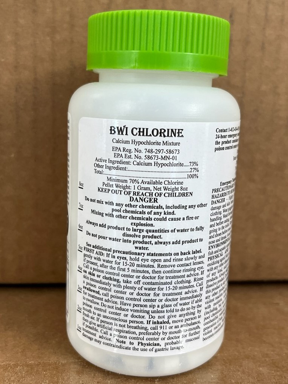 Chlorine Tablets - 8 OZ Bottle, 1 gram per tablet