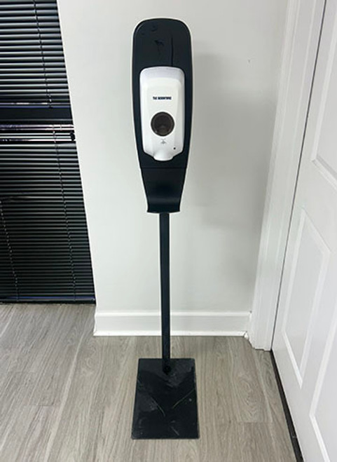 Hands-free bulk dispenser hand sanitizing station. Hands-free bulk dispenser hand sanitizing station.