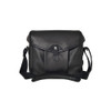 BARBER SHOP 'PAGEBOY' MESSENGER BAG - SMALL (BLACK LEATHER)