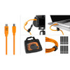 TETHER TOOLS STARTER TETHERING KIT WITH USB 3.0 TYPE-A TO MICRO-B RIGHT ANGLE CABLE (15' - ORANGE)