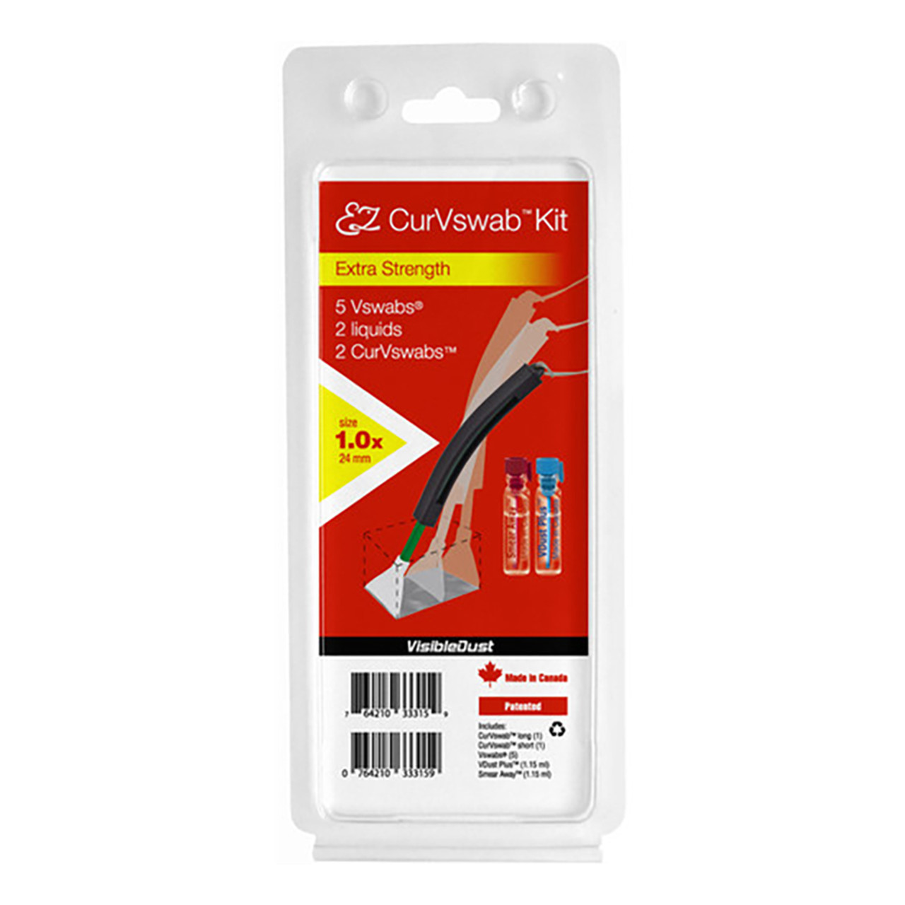 VISIBLEDUST EZ KIT CURVSWAB - EXTRA STRENGTH 1.0X