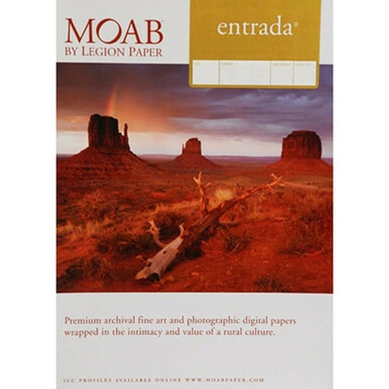 MOAB ENTRADA RAG NATURAL 300 (5x7)(25 SHEETS)