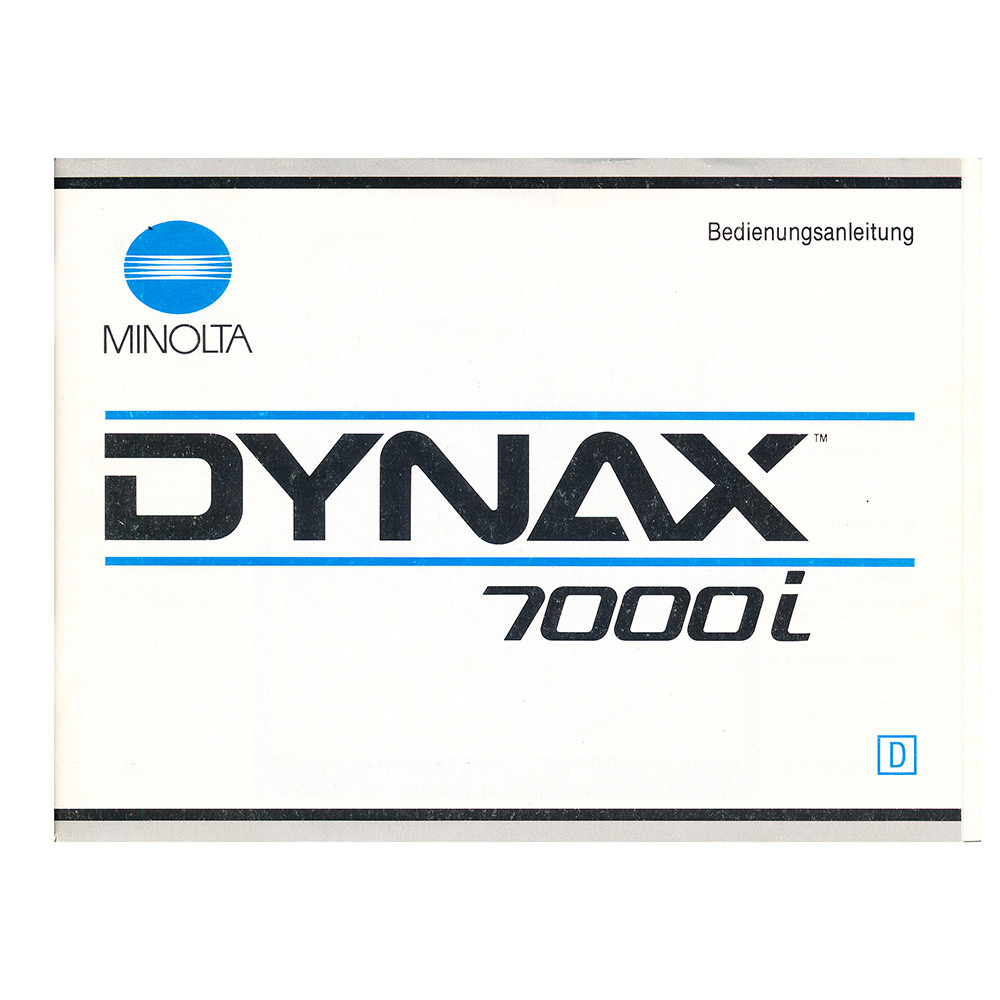 MINOLTA DYNAX 7000I *ORIGINAL MANUAL* (USED)