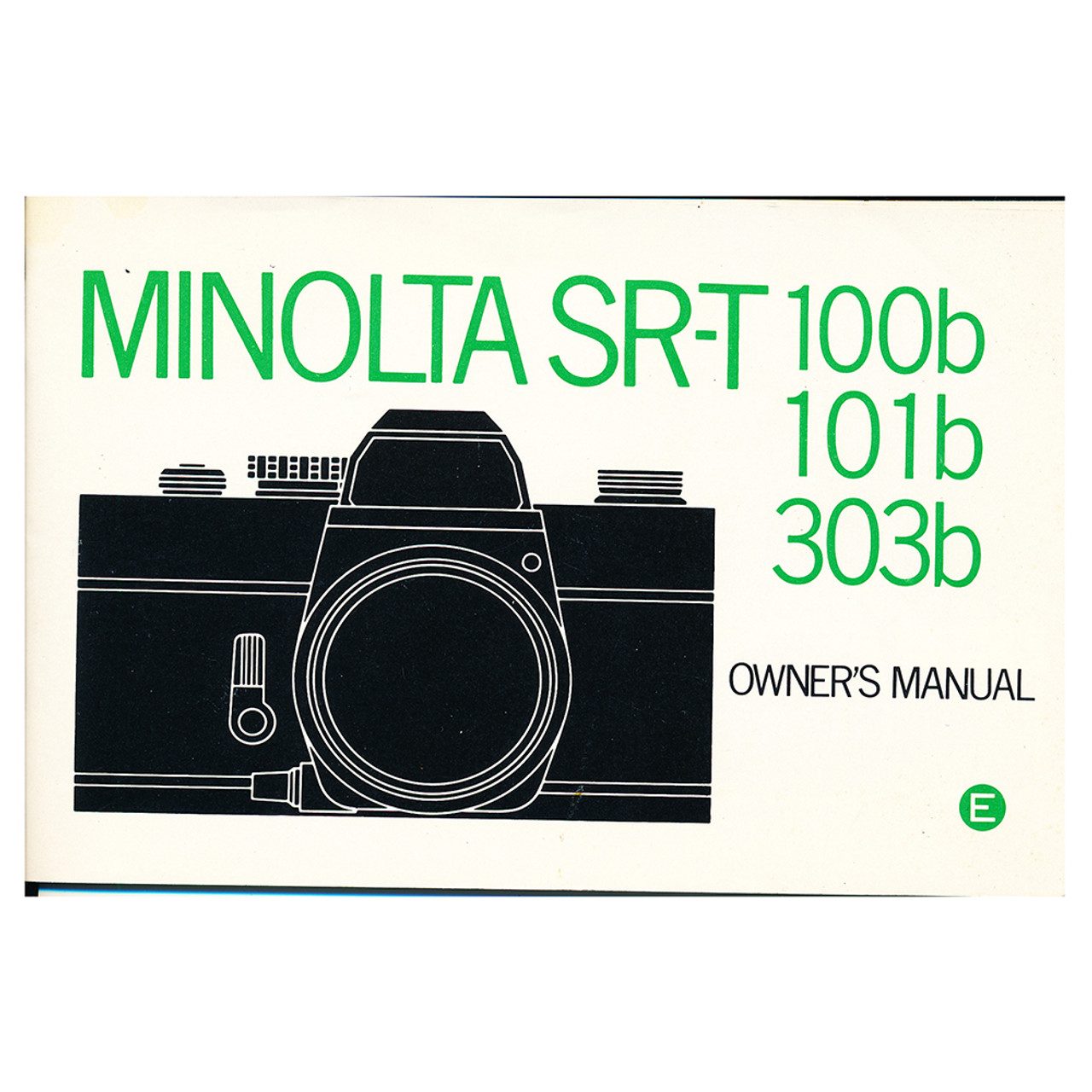 MINOLTA SR-T 100B MANUAL *ORIGINAL MANUAL* (USED)