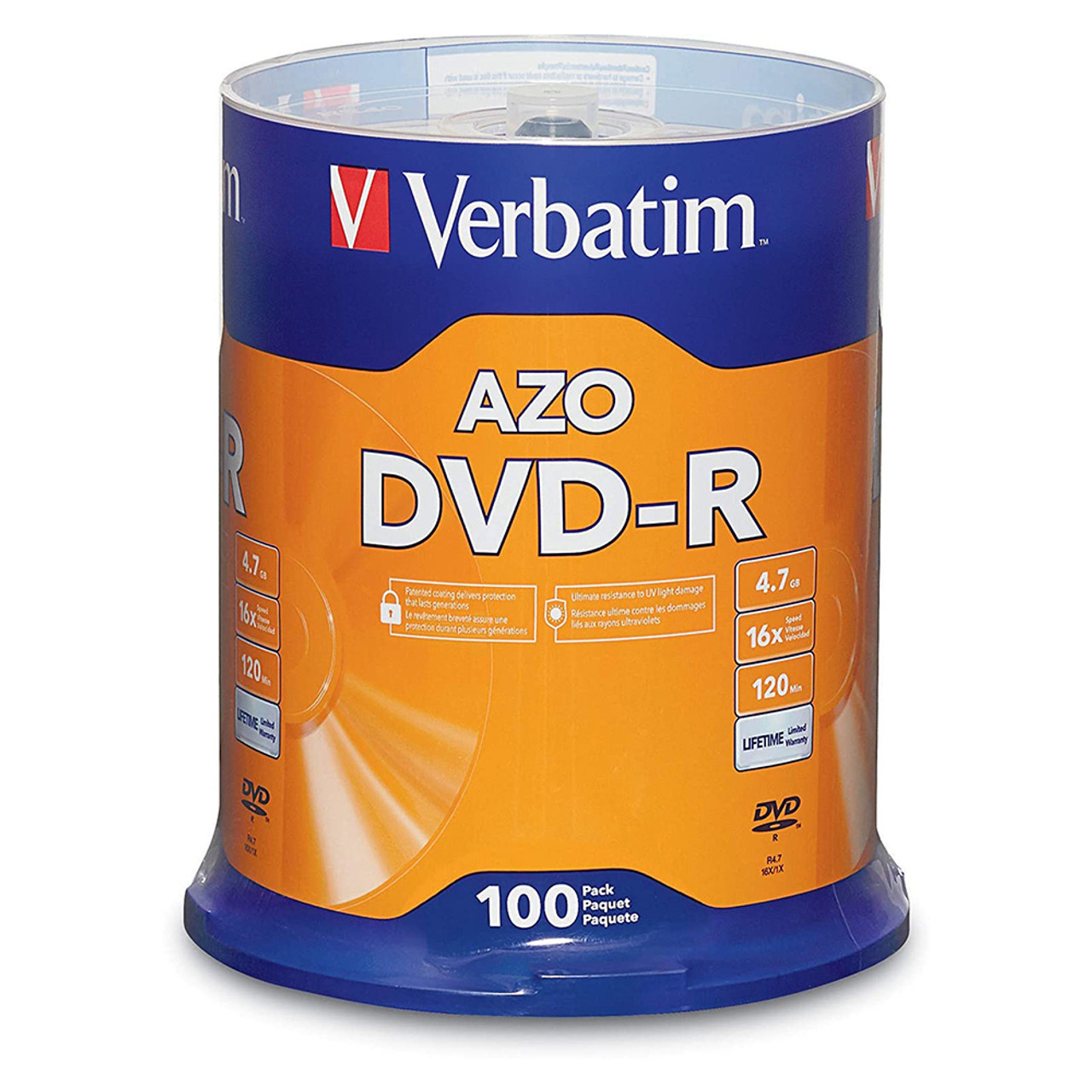 VERBATIM DVD-R 4.7 GB 16x (100PK)