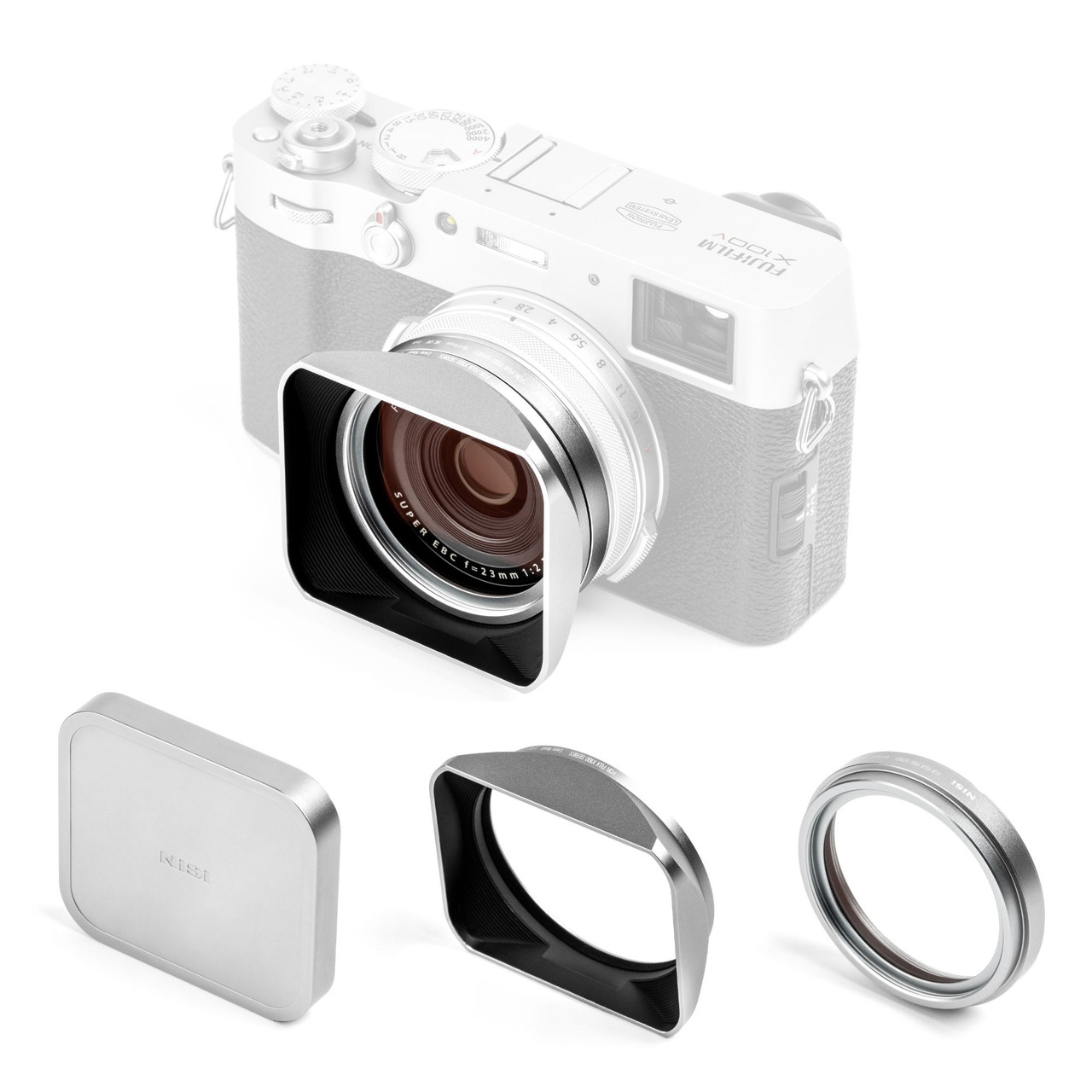 NISI UV,HOOD,CAP & RING f/FUJI X100 SERIES (SILVER)