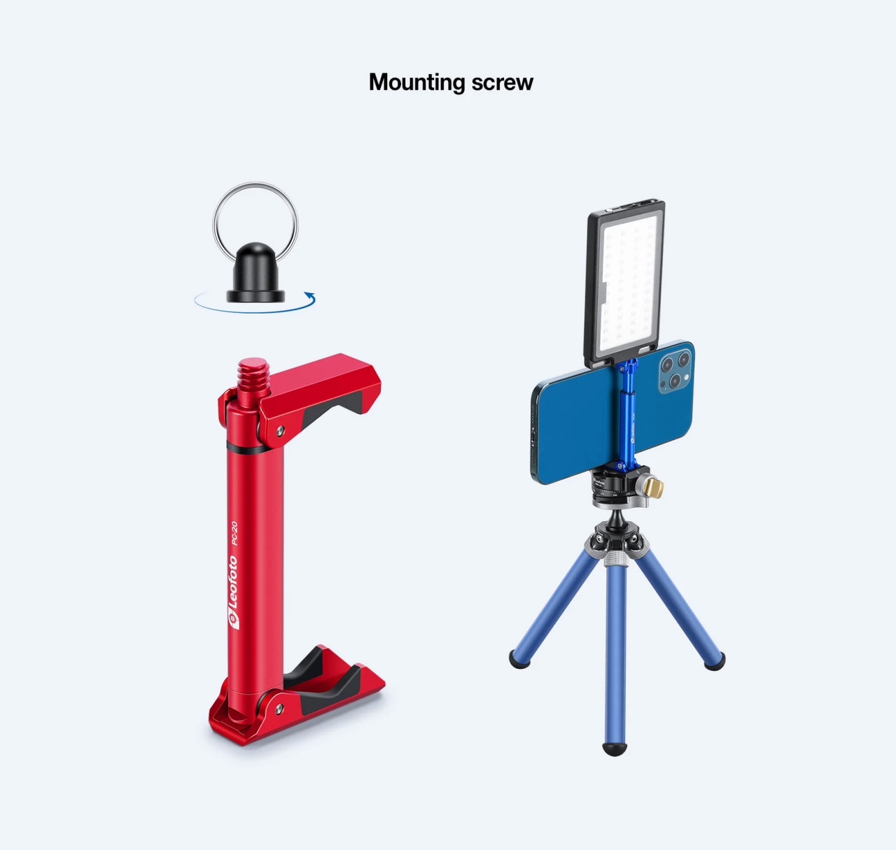 LEOFOTO PC-20 PHONE/TABLET HOLDER (BLUE)