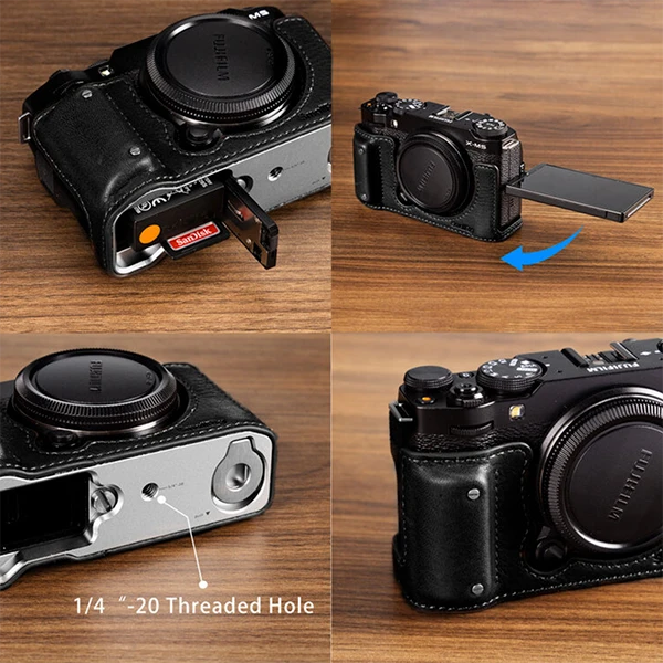 SMALLRIG CAMERA LEATHER HALF CASE KIT- FUJFILMI X-M5 (BLACK)