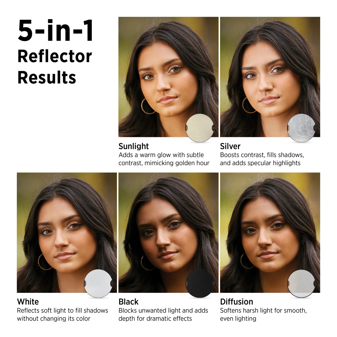 WESTCOTT ILLUMINATOR QUICKGRIP 5-IN-1 REFLECTOR  (50")