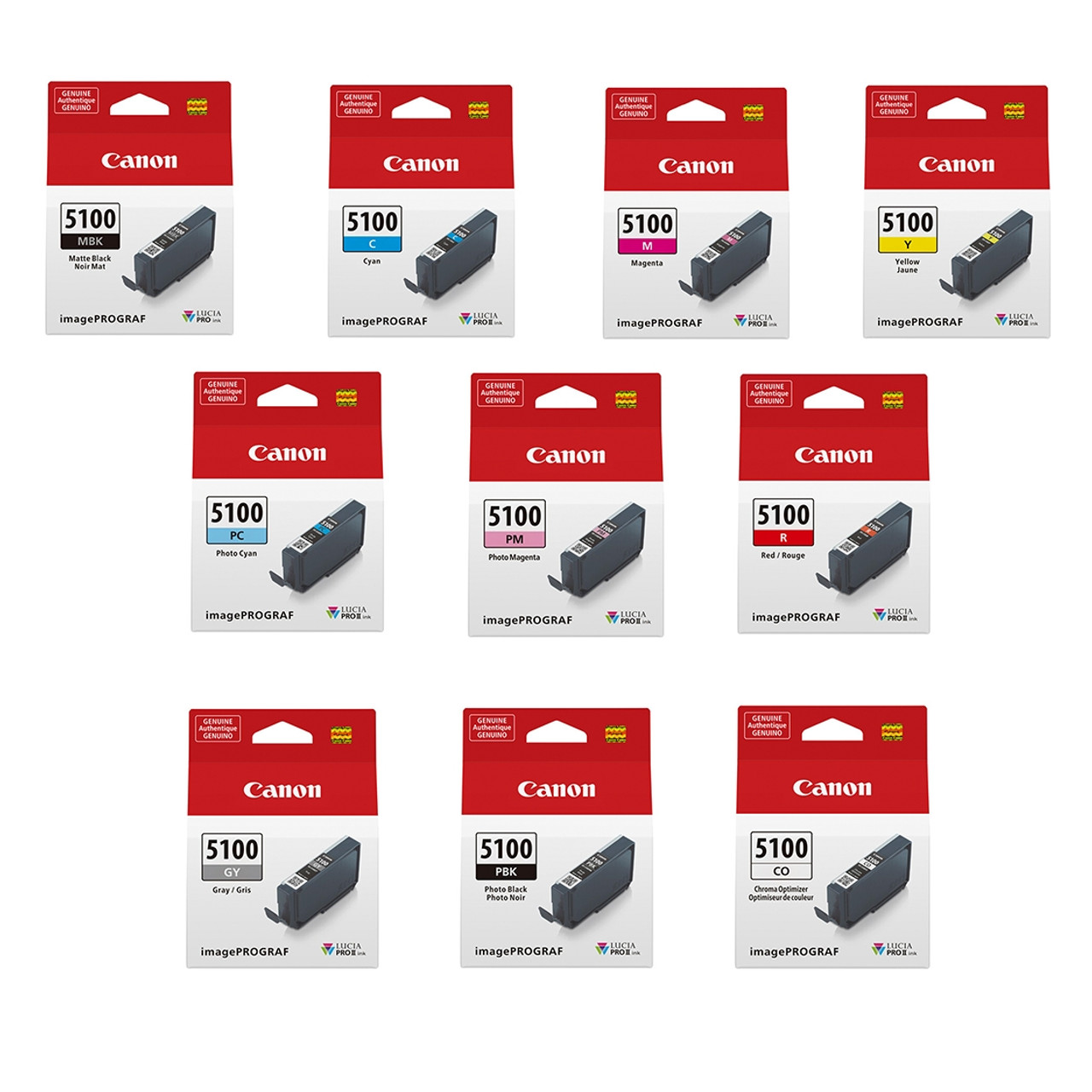 CANON PFI-5100 10 COLOR PACK