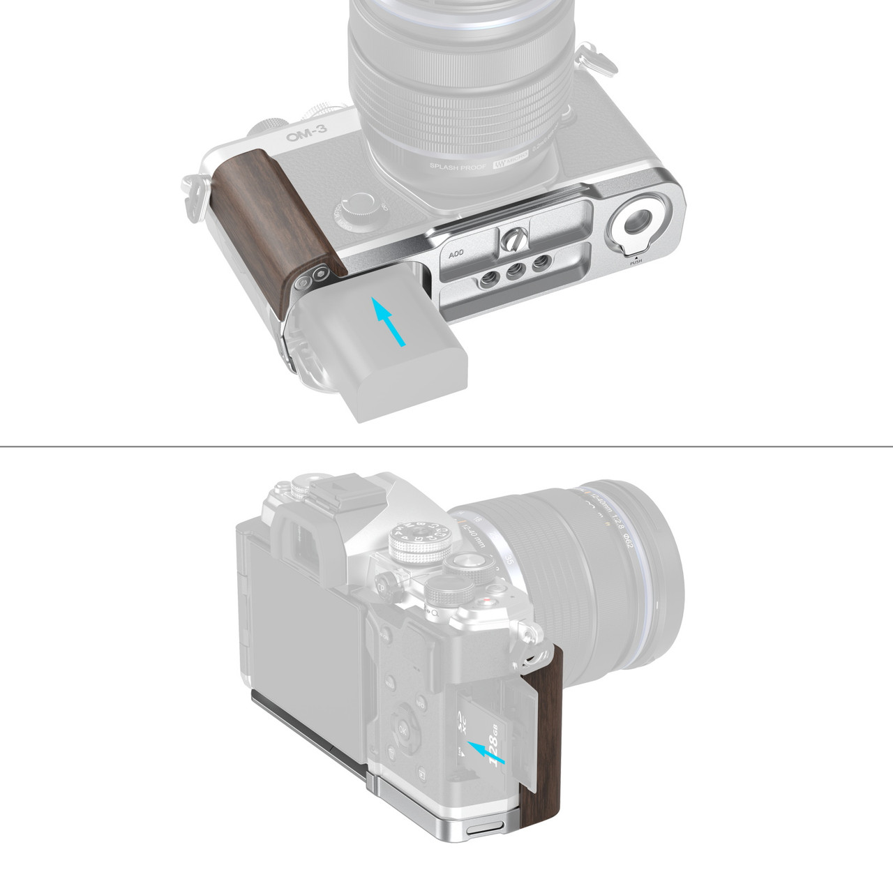 SMALLRIG L-MOUNT PLATE W/WOOD HANDLE (OM-3) SMALLRIG L-MOUNT PLATE W/WOOD HANDLE (OM-3)