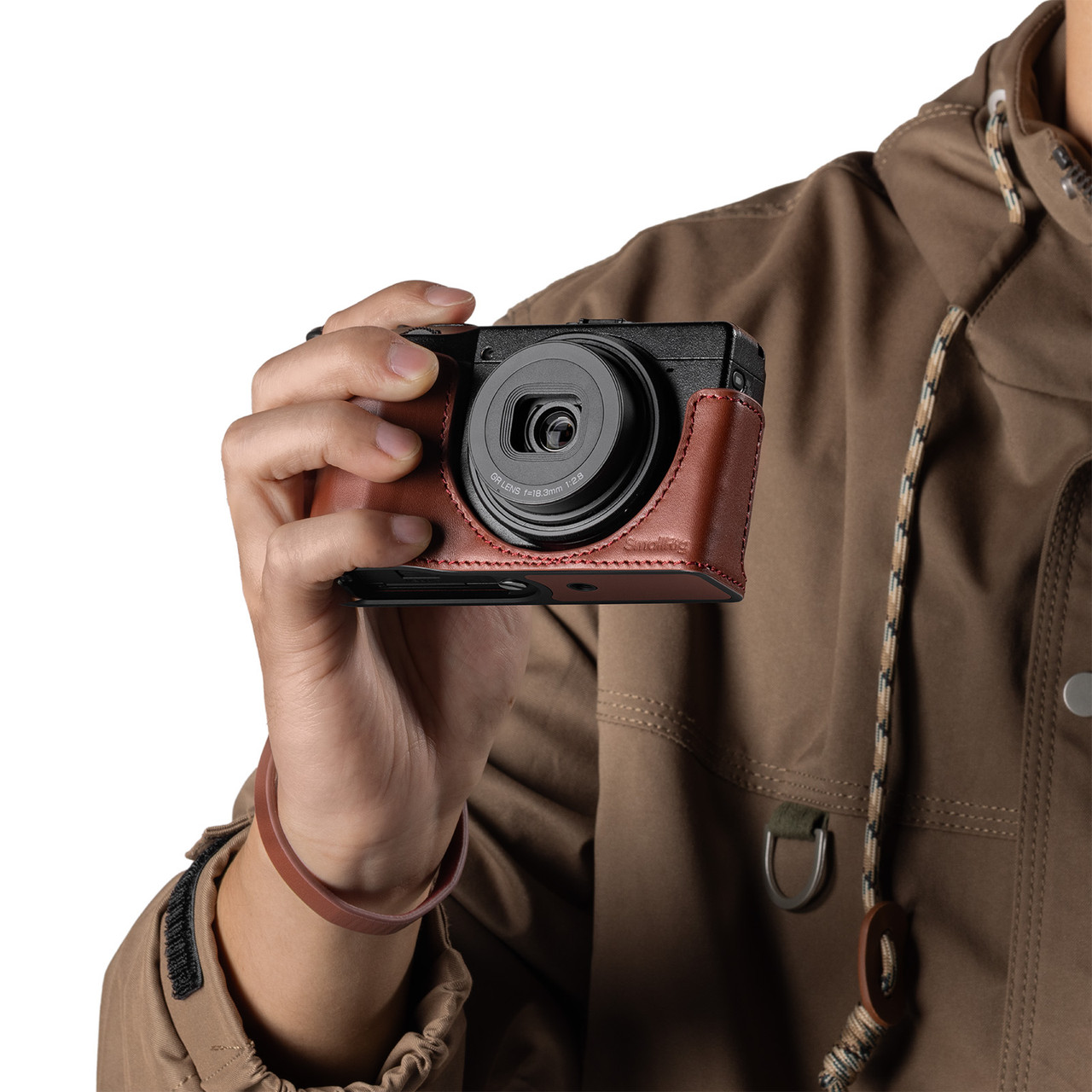 SMALLRIG LEATHER CASE FOR RICOH GR IV (RED)