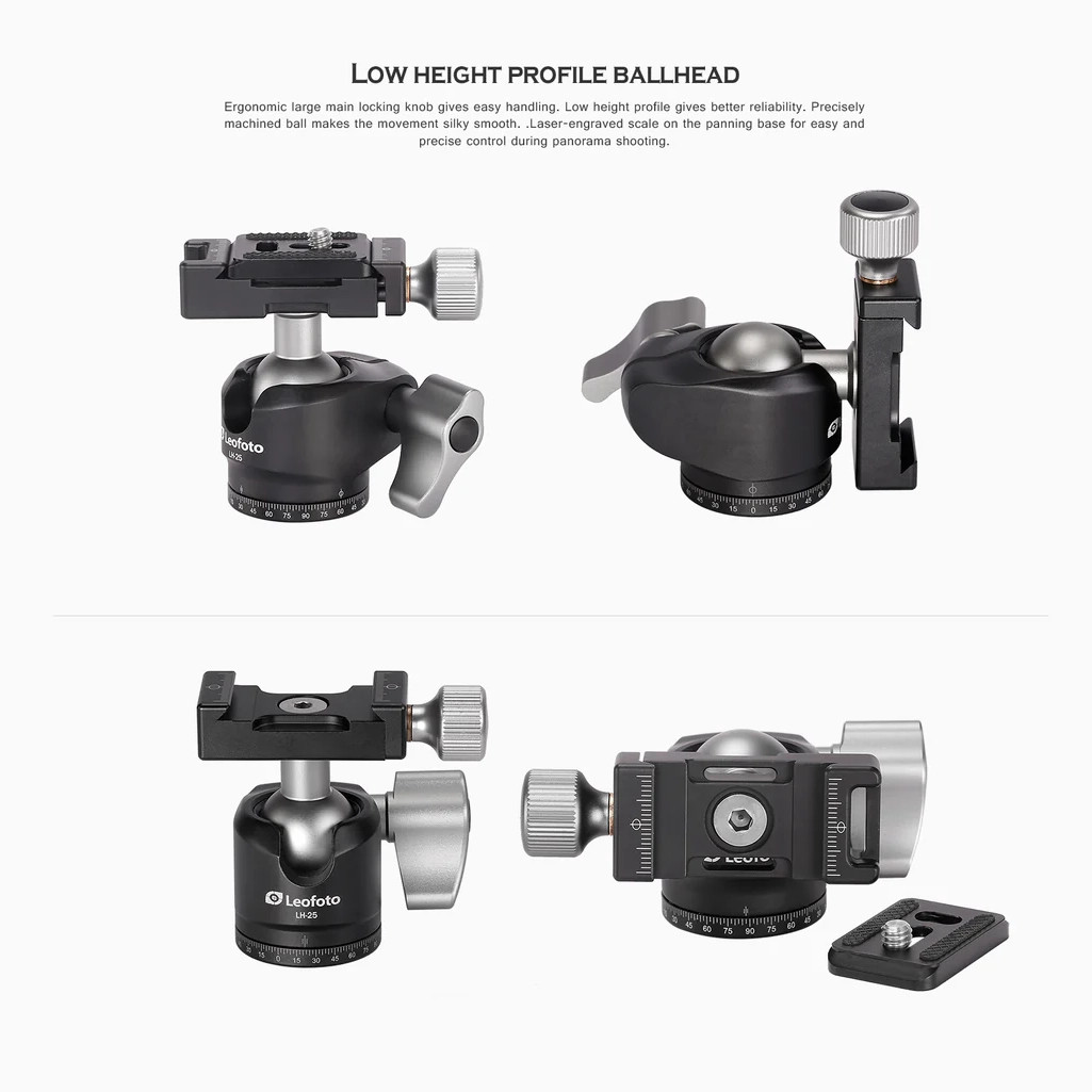 LEOFOTO MT-03 MINI TRIPOD  WITH LH-25 BALL HEAD KIT