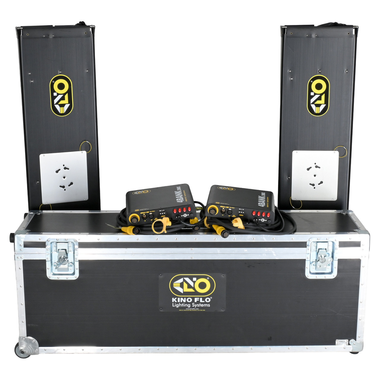 USED KINO FLO GAFFER KIT 4-BANK 2 LIGHT KIT
