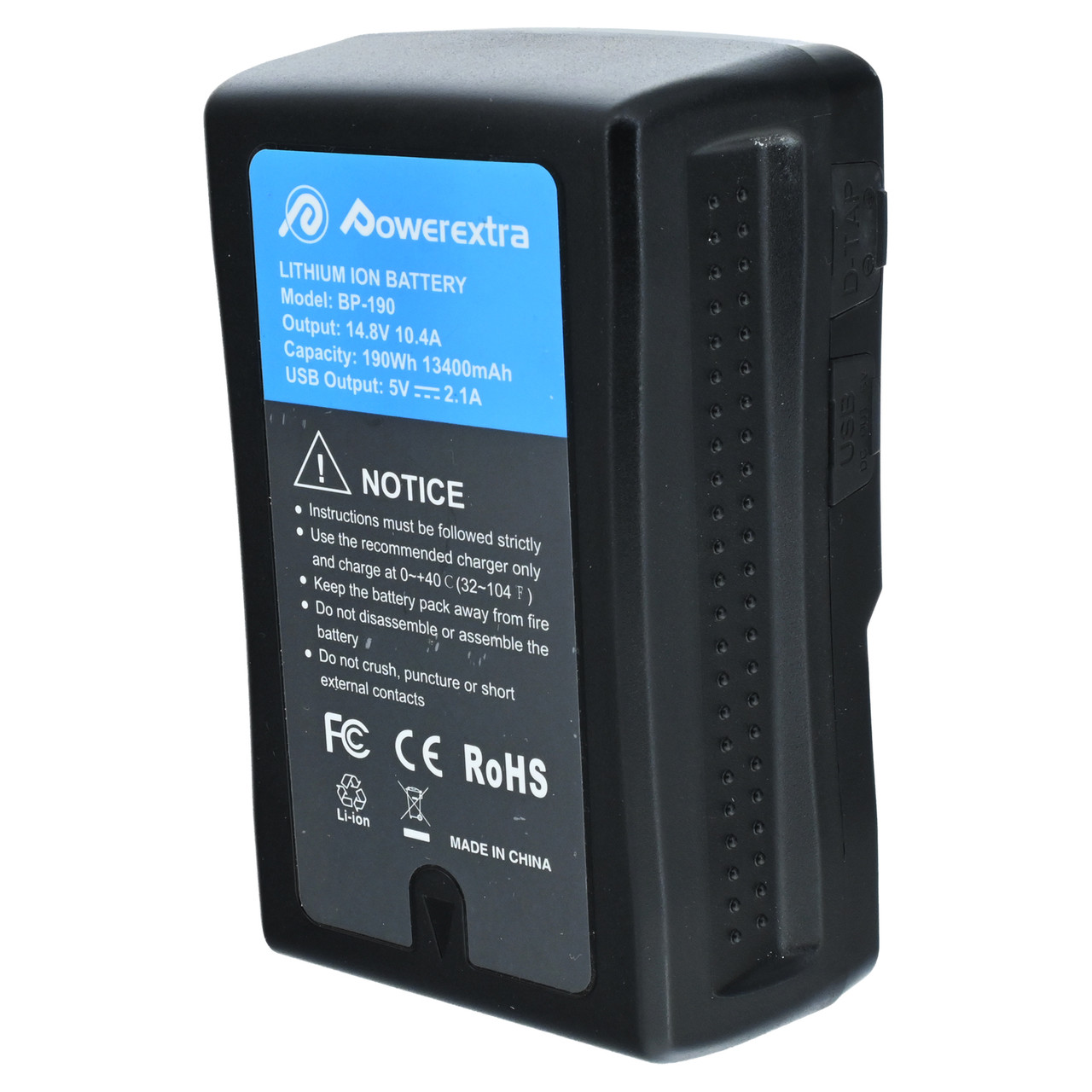 USED POWEREXTRA BP-190 V-MOUNT BATTERY