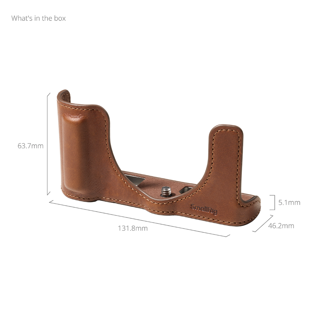 SMALLRIG LEATHER HALF CASE FOR PANASONIC LUMIX L10 (BROWN)
