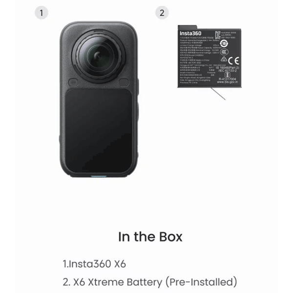 INSTA360 X6 360º STANDARD BUNDLE (MIDNIGHT BLACK)