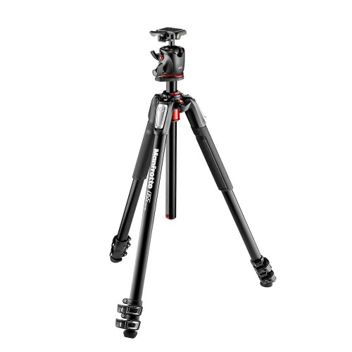 MANFROTTO 3-SECTION TRIPOD WITH HORIZONTAL COLUMN (ALUMINUM )