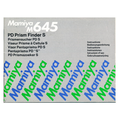 MAMIYA M645 PDS PRISM *ORIGINAL MANUAL* (USED)