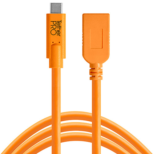 TETHER TOOLS TETHERPRO USB-C TO USB-A FEMALE ADAPTER (15')