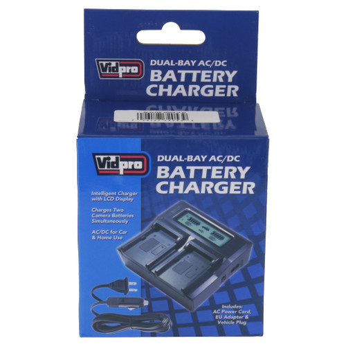 VIDPRO FUJIFILM NP-W126 DUAL BATTERY CHARGER (DC-76)