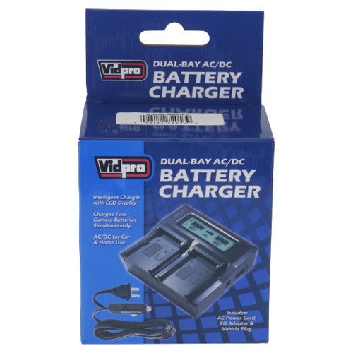 VIDPRO FUJIFILM NP-W126 DUAL BATTERY CHARGER