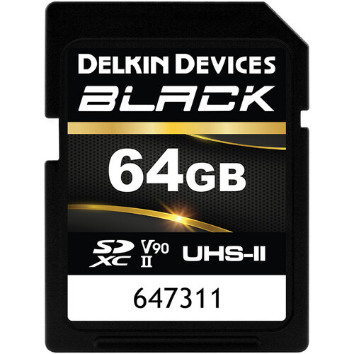 DELKIN DEVICES BLACK UHS II SD V60 MEMORY CARD(128GB)