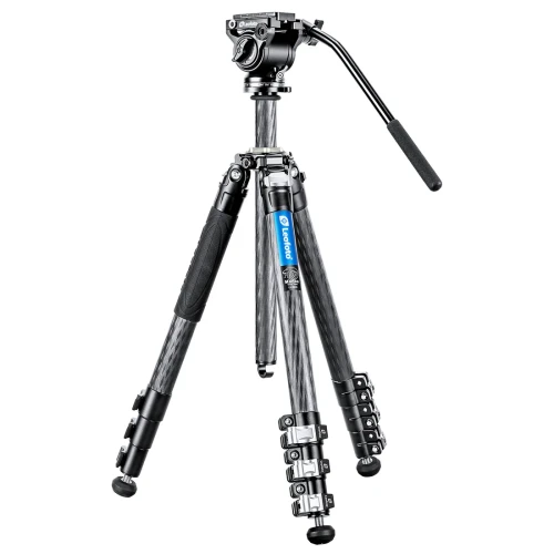 LEOFOTO LV-284C CARBON TRIPOD W/BV-5 FLUID VIDEO HEAD