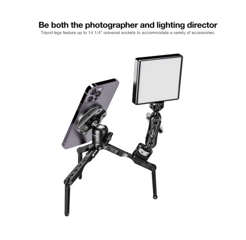 LEOFOTO MINI SPIDER FOLDING TRIPOD W/MBH-20 HEAD (ORANGE)