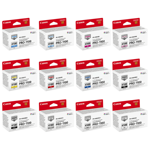 Canon PFI-4100 12色セット キヤノン 純正品 インクカートリッジ 未