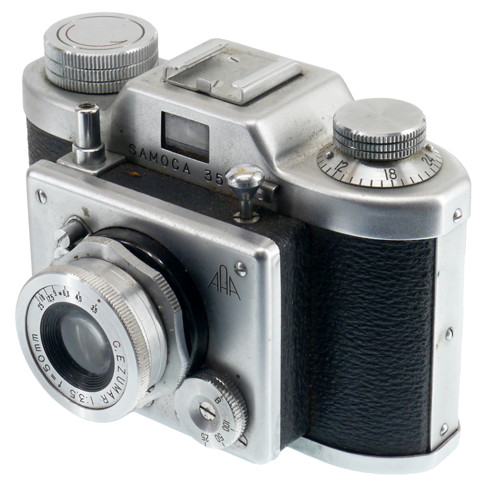 フイルムカメラ(860) SAMOCA-35 Super EZUMAR ANASTIGMAT 3.5/50 皮