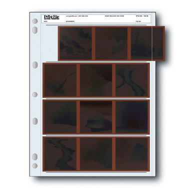 PRINTFILE 120 NEGATIVE PRESERVER PAGES - 4-HORIZONTAL STRIPS (100)