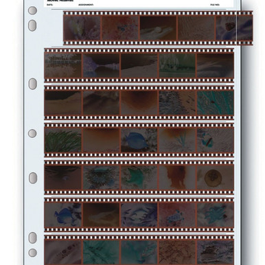 PRINTFILE 35MM NEGATIVE PRESERVER PAGES - 5-FRAMES/7-STRIPS (100)