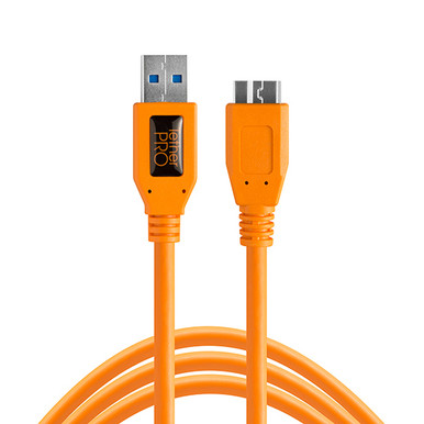 TETHER TOOLS TETHERPRO USB 3.0 TO MICRO-B 15FT (ORANGE)