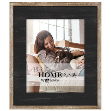MALDEN RUSTIC WOOD PHOTO FRAME - BLACK (8X10)