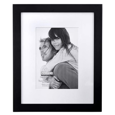 MALDEN LINEAR WOOD PHOTO FRAME - BLACK (5X7/8X10)