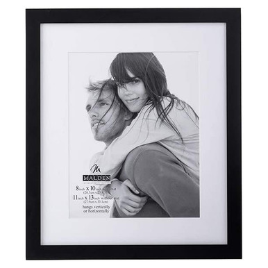 MALDEN LINEAR WOOD PHOTO FRAME - BLACK (8X10/11X14)