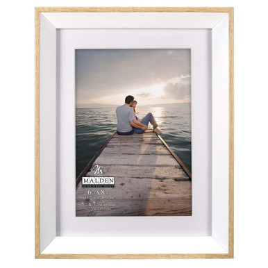 MALDEN BEVELED EDGE PHOTO FRAME - WHITE (5X7/6X8)